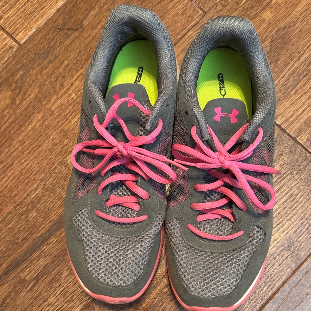 Under Armour Charcoal and Pink Sneakers